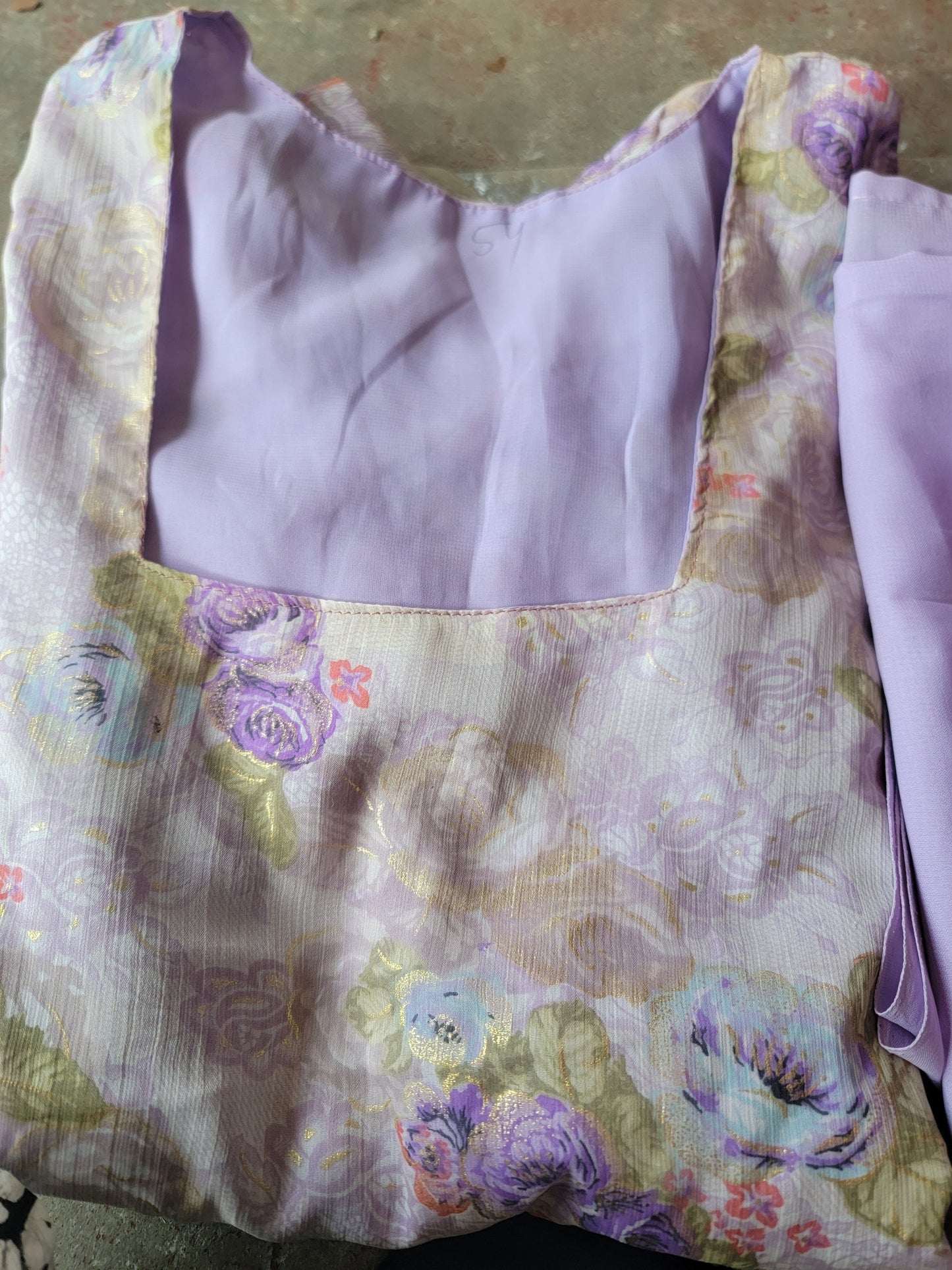Purple Salwar kameez plus Chest Size 54