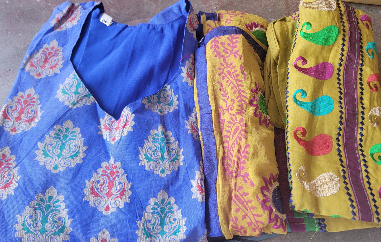 Blue Salwar kameez plus Chest Size 50 wedding party wear