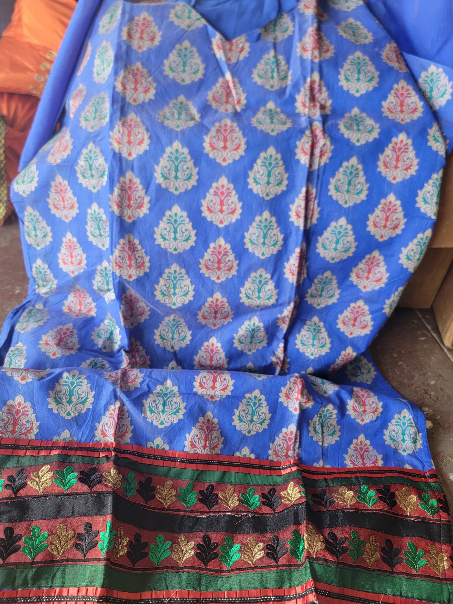 Blue Salwar kameez plus Chest Size 50 wedding party wear