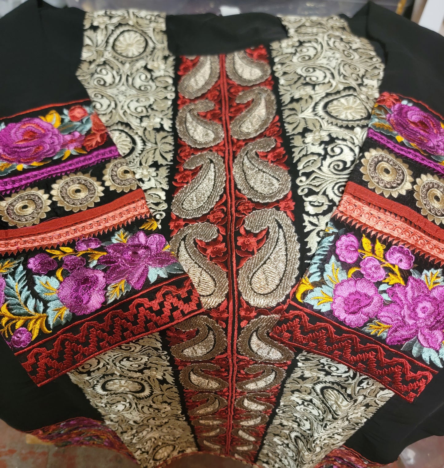 Black Embroidered Salwar kameez plus Chest Size 50 wedding party wear