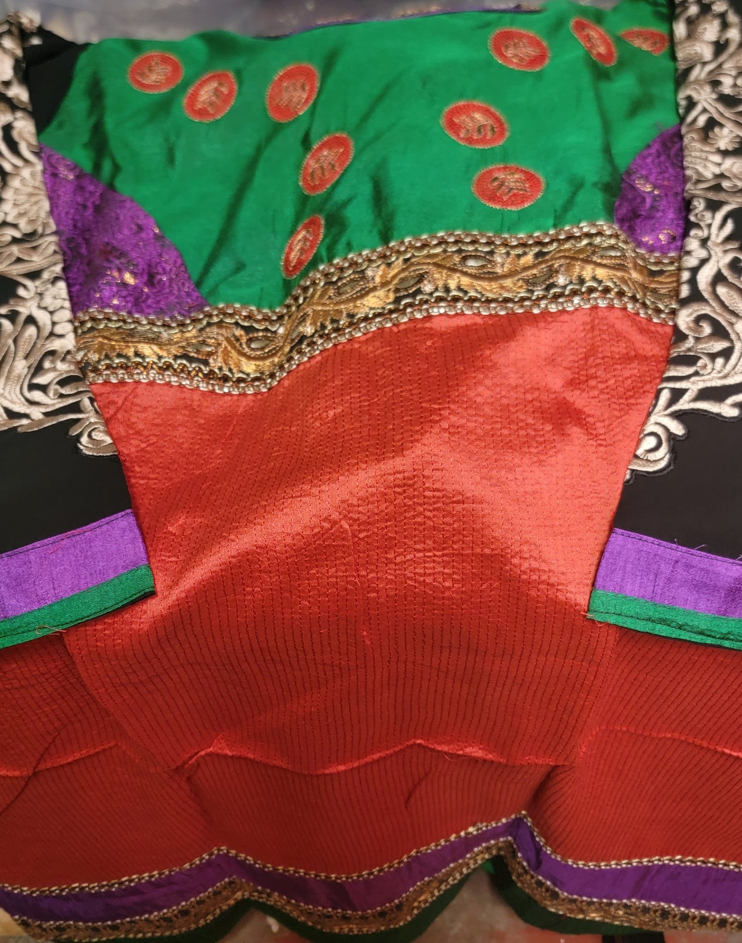 Orange Embroidered Salwar kameez plus Chest Size 50 wedding party wear