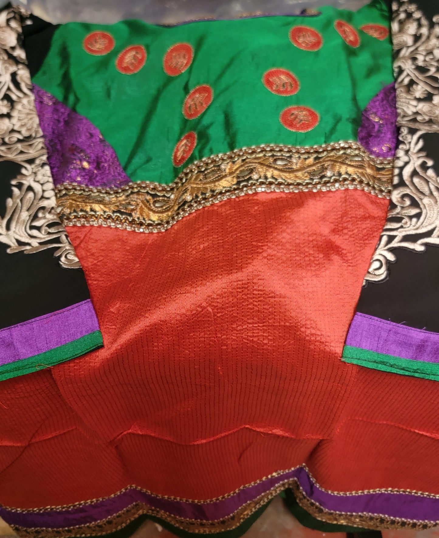 Orange Embroidered Salwar kameez plus Chest Size 50 wedding party wear