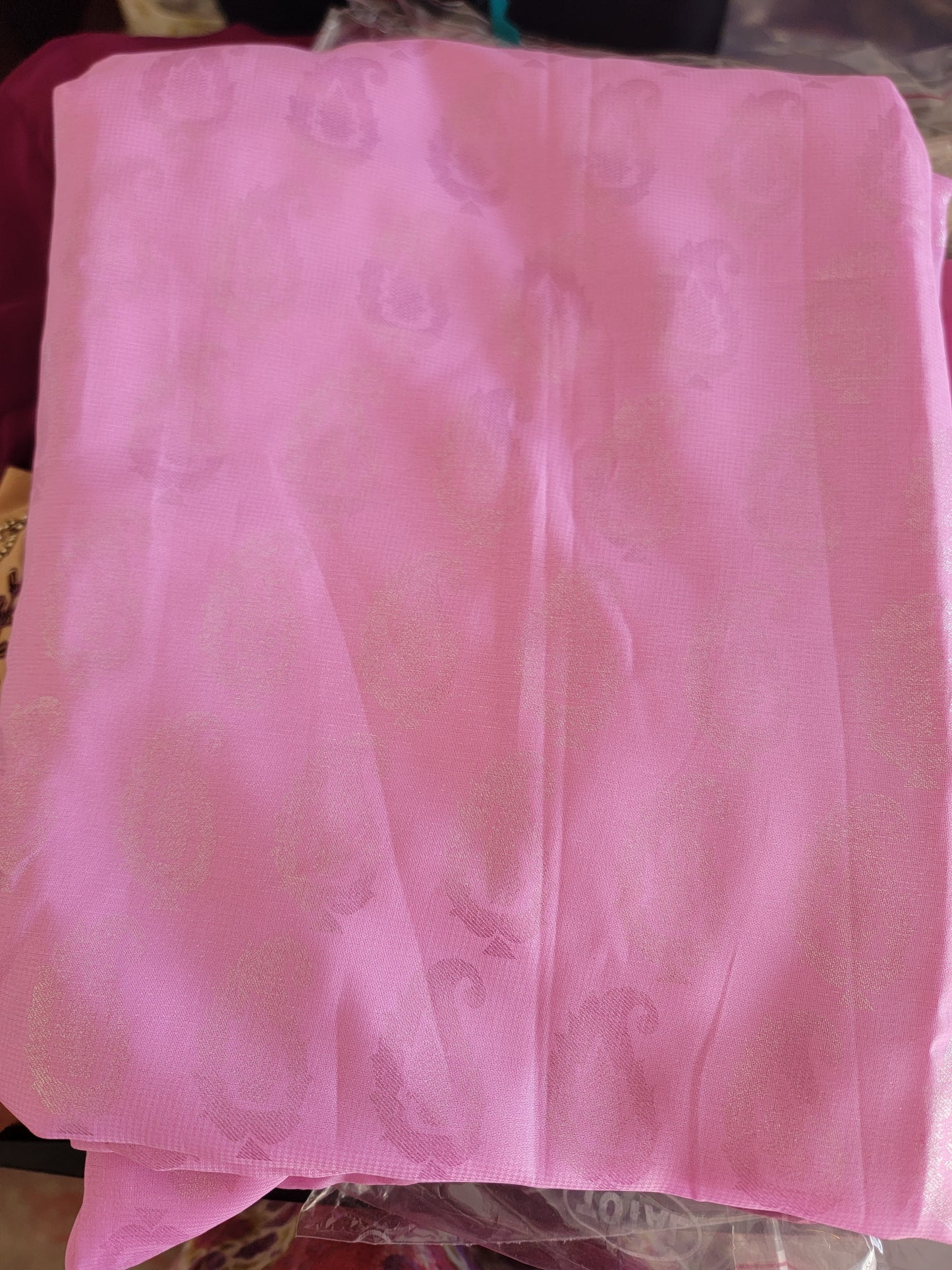 Pink shinny Salwar kameez plus Chest Size 50 wedding party wear