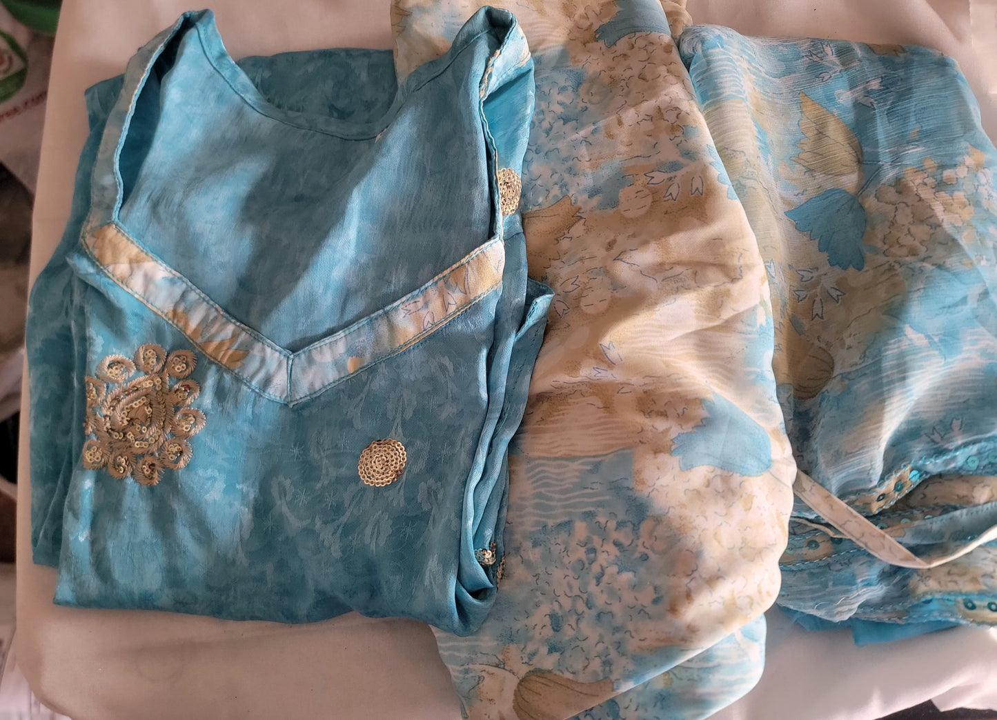 Blue Salwar kameez Chest Size 40