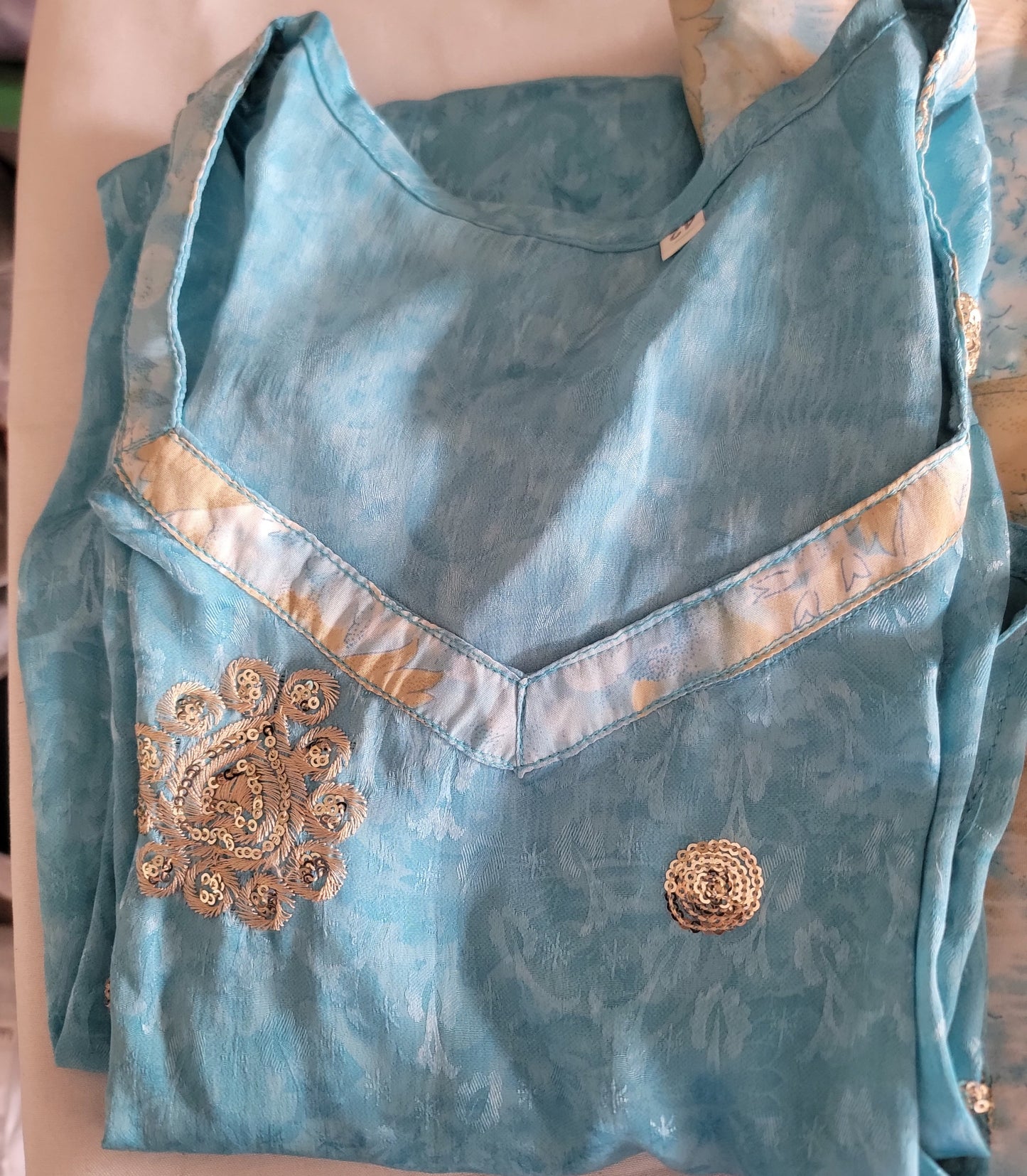 Blue Salwar kameez Chest Size 40