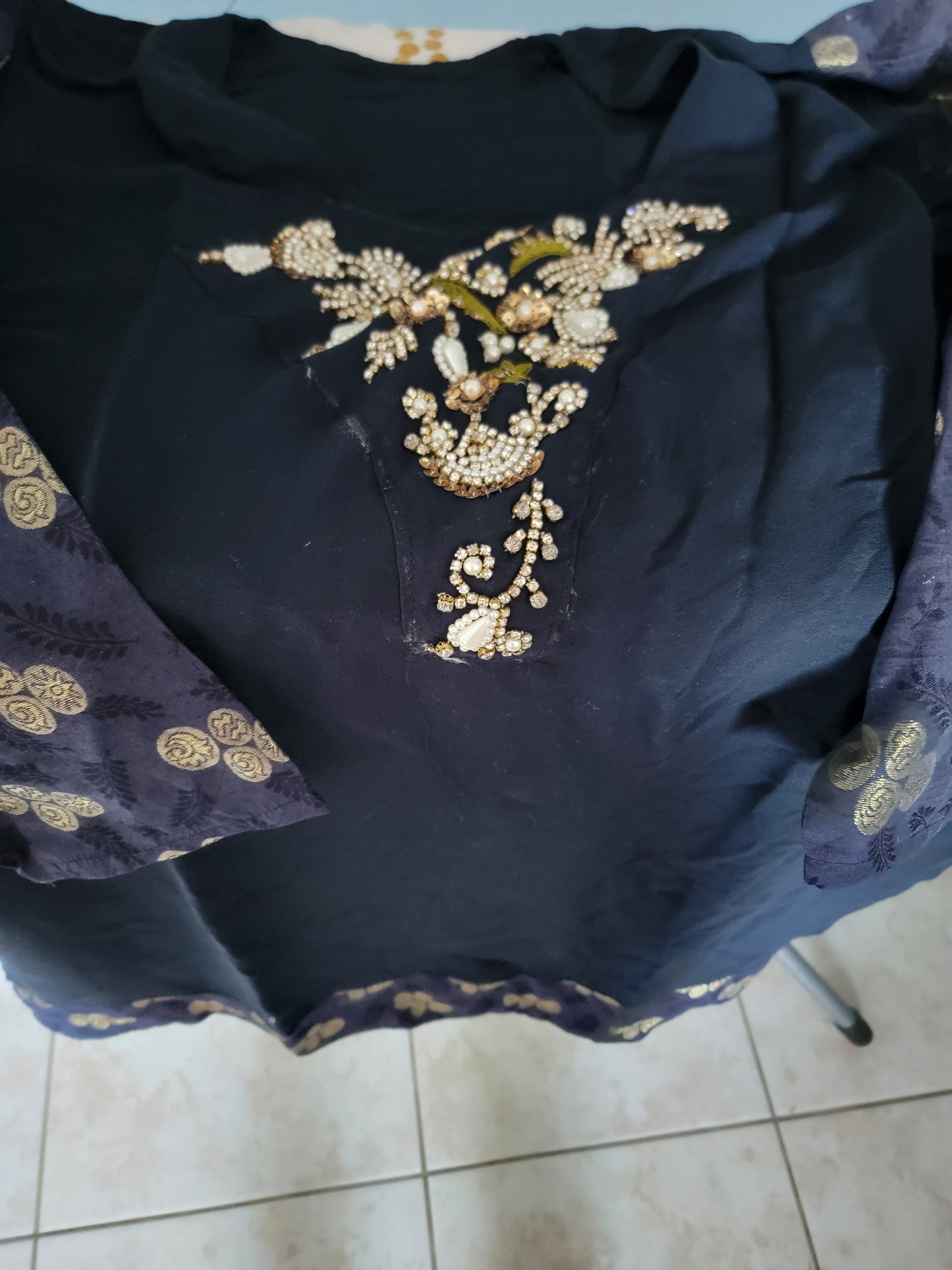 Blue Salwar kameez Chest Size 44