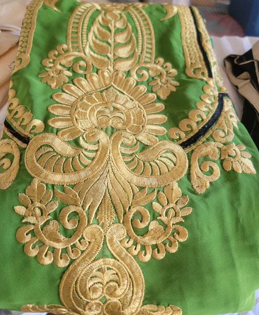 Green Embroidered Salwar kameez  plus Chest 50