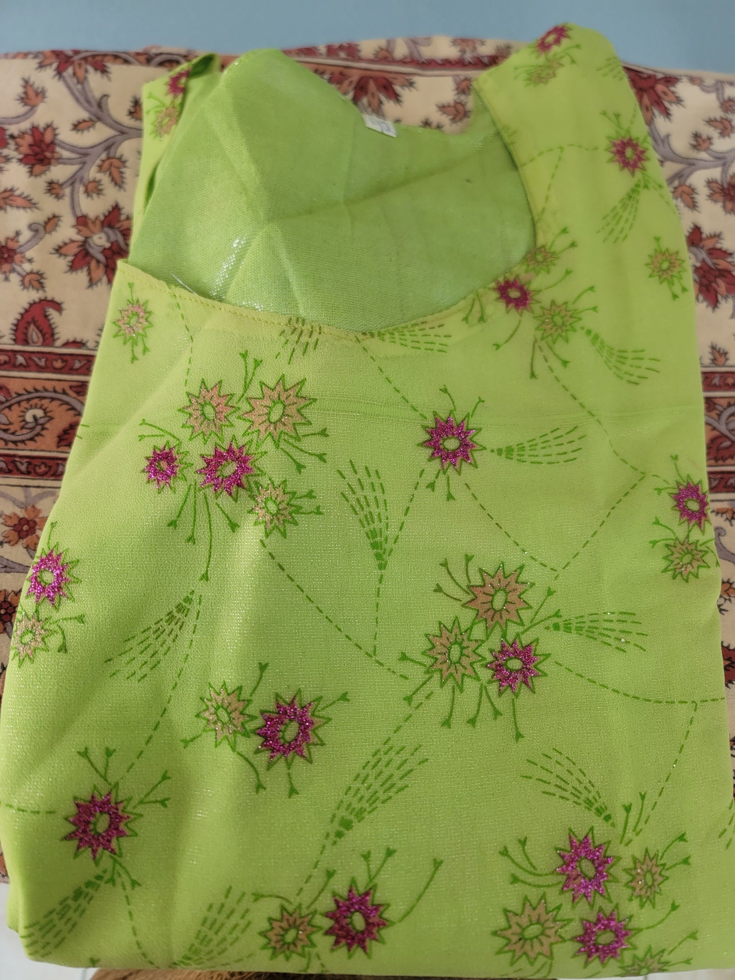 Green Kurta Top Chest size 42 Free Dupatta