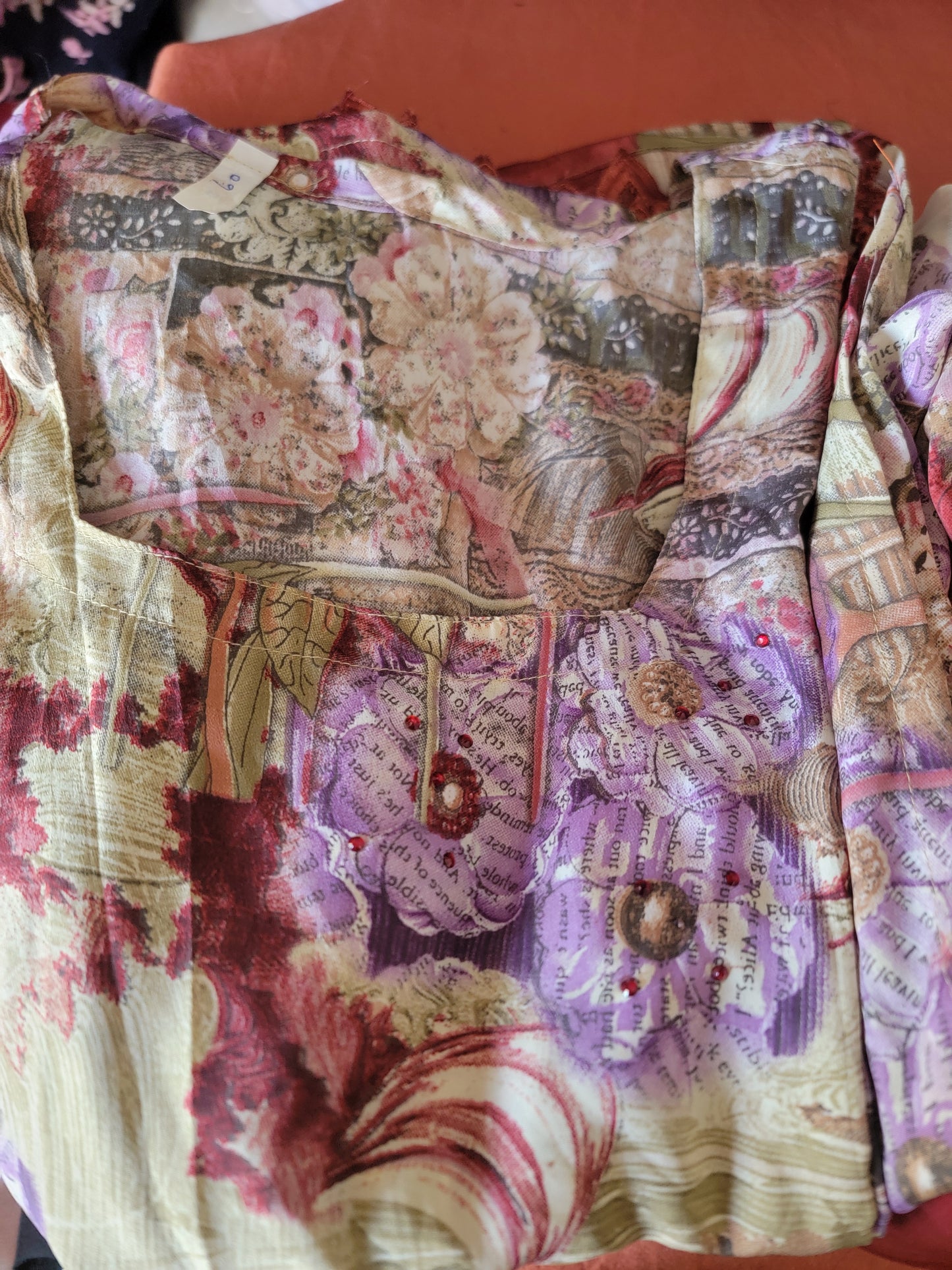Printed Salwar kameez Dress Chest plus Size 60