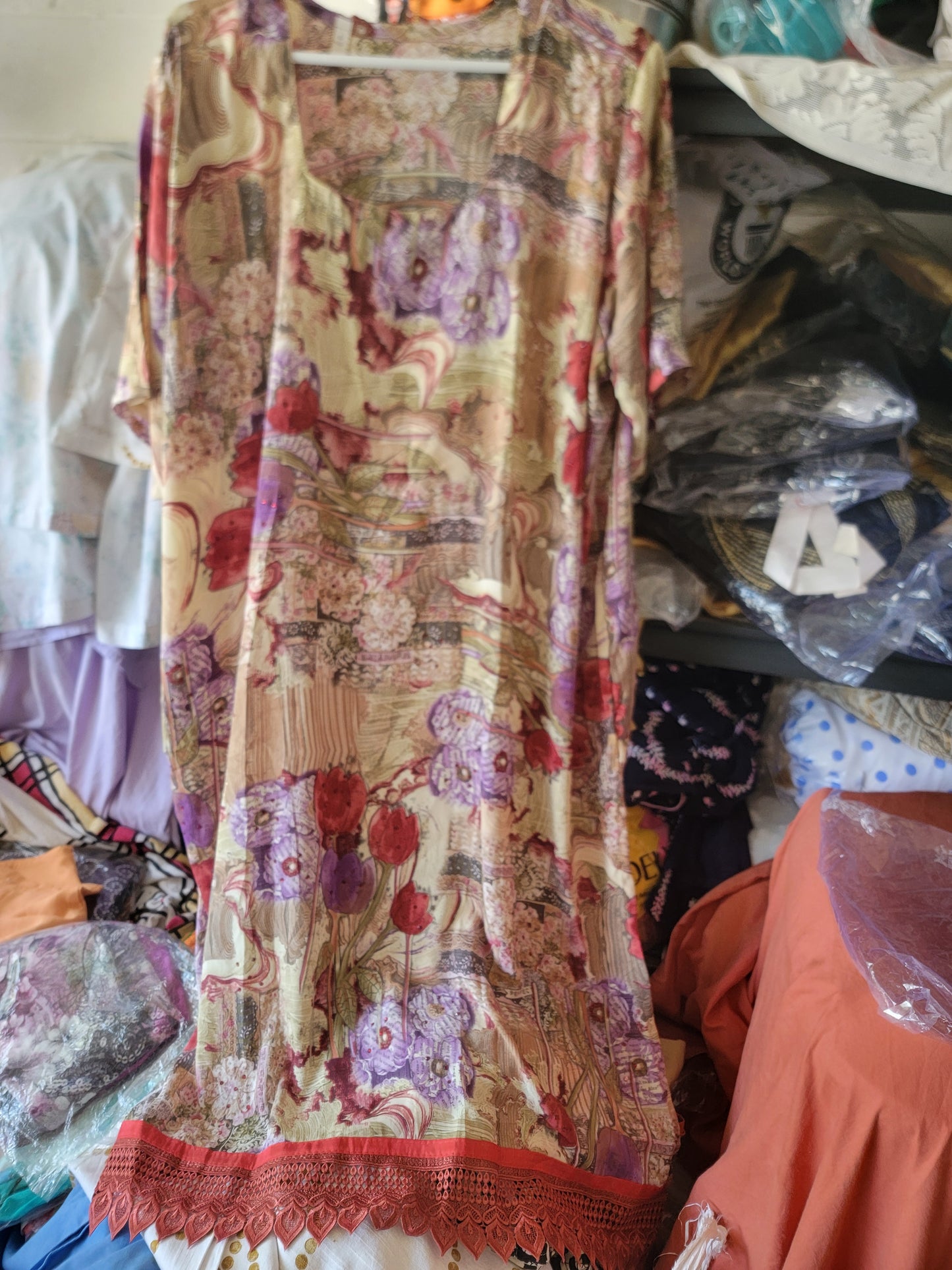 Printed Salwar kameez Dress Chest plus Size 60