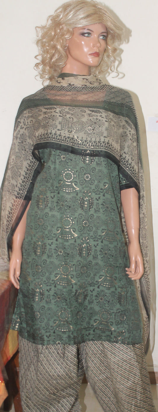 Printed Salwar kameez Dress Plus   Chest size 52