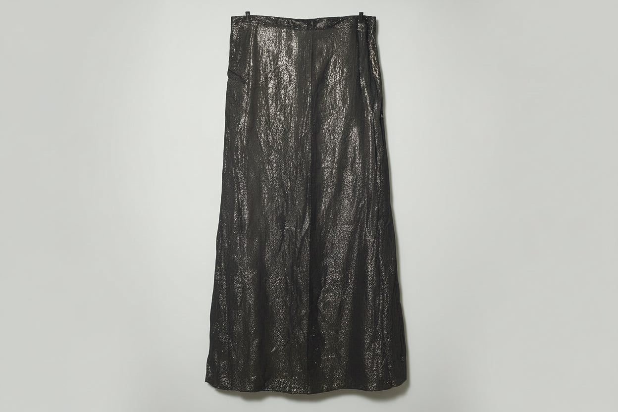 Black & Gold Cotton Shimmer saree Petticoat Adjustable Drawstring Underskirt