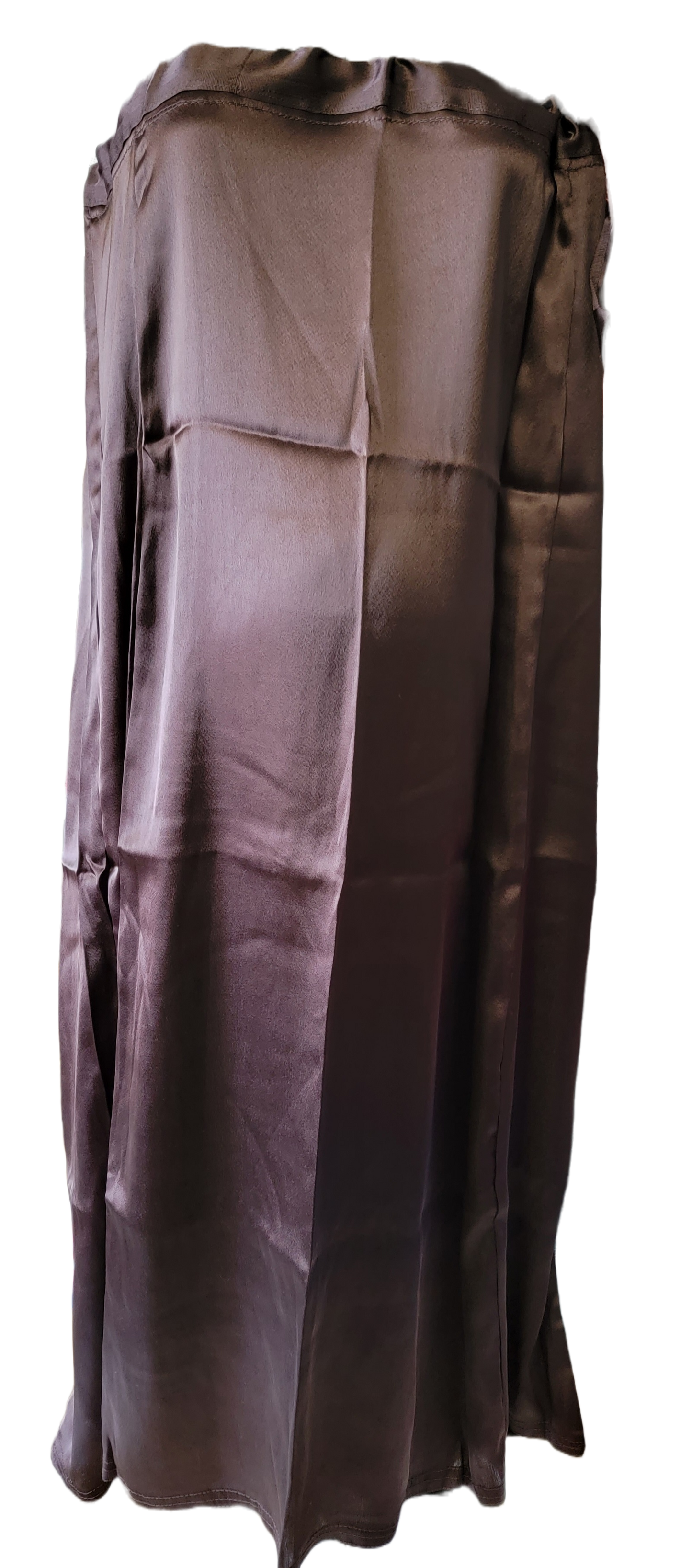Brown Soft Satin Saree Petticoat – Adjustable Drawstring Underskirt