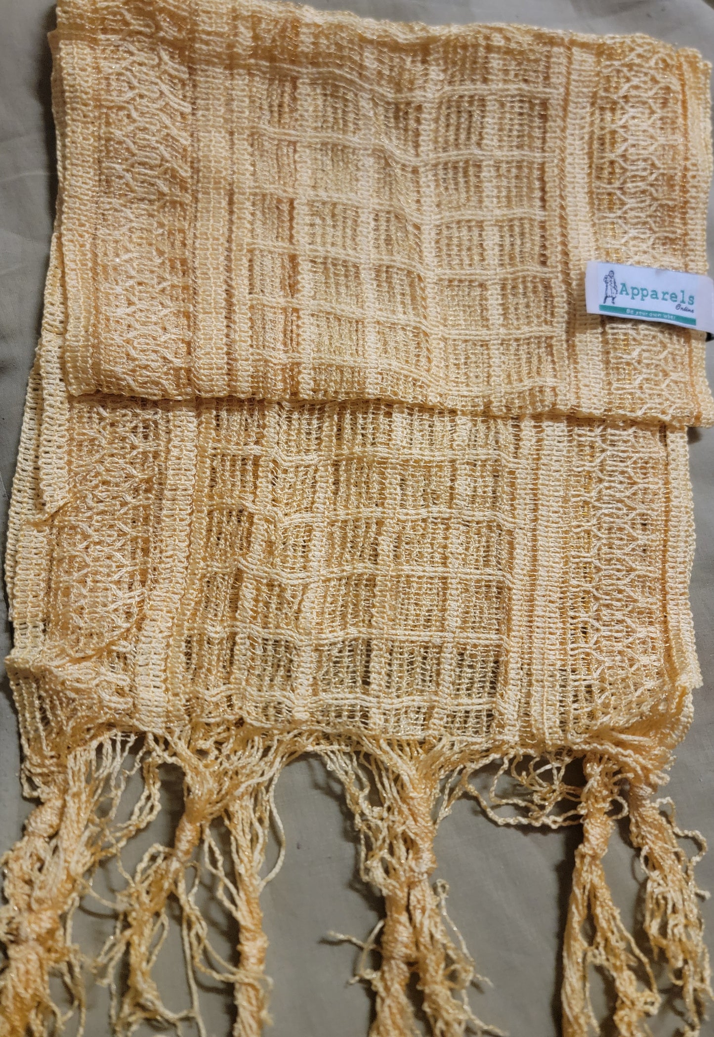 Gold Men Dupatta Shawl Match Kurta Sherwani Indian Wedding Bollywood