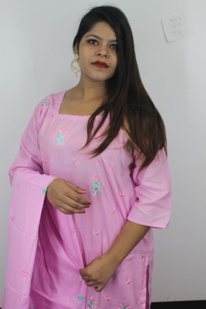 Pink Cotton Salwar kameez Dress Chest size 44