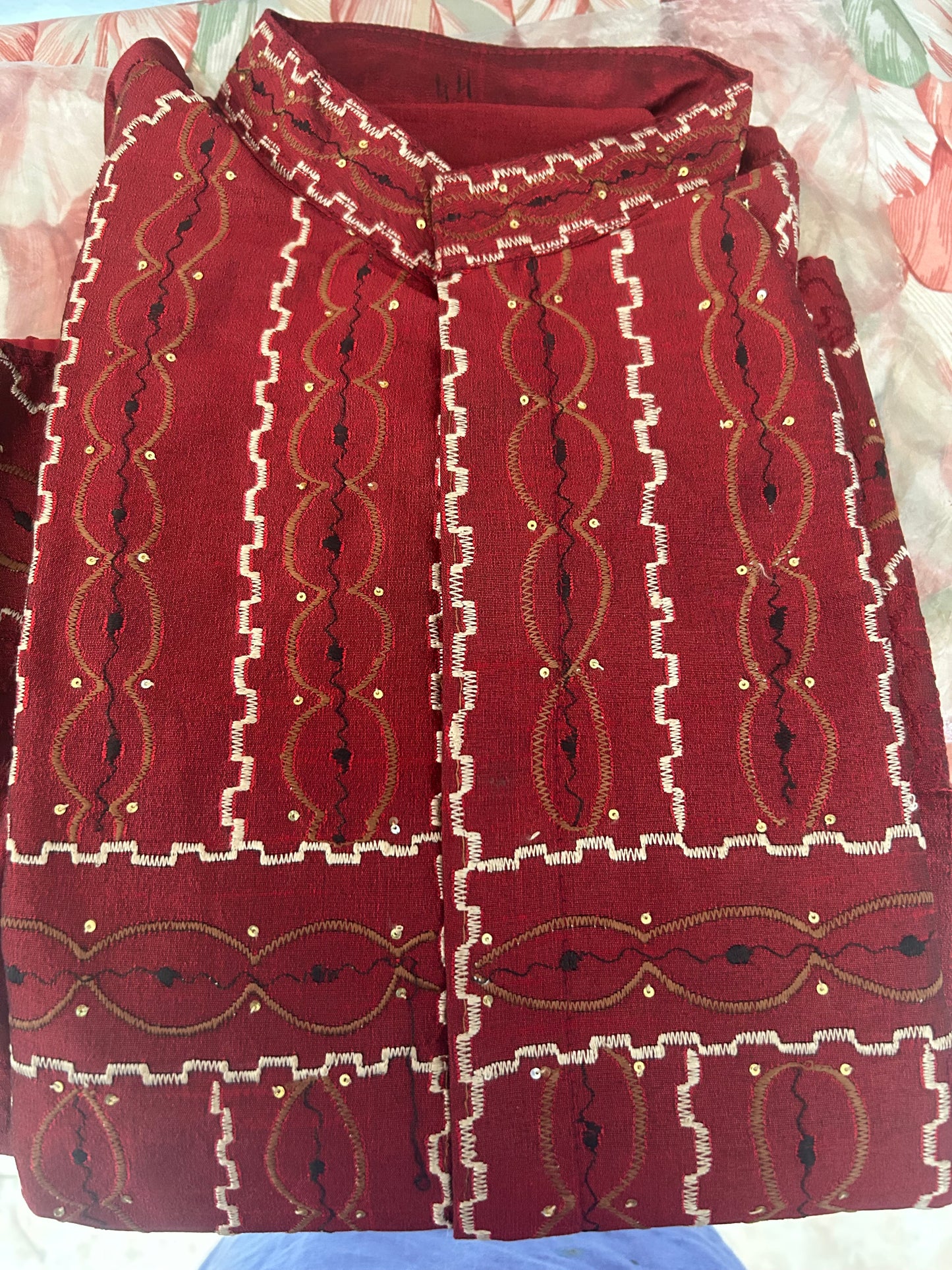 Burgundy men kurta pajama size xl