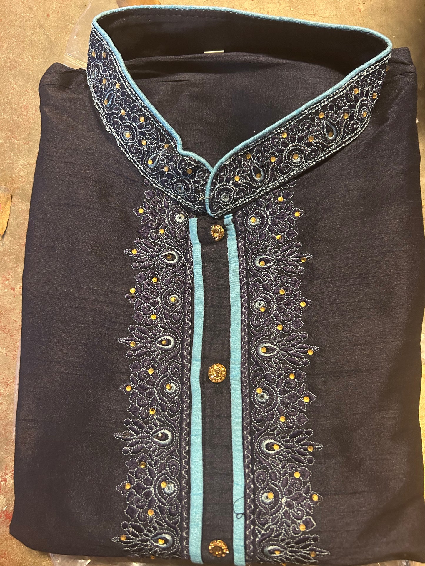 Blue Men Kurta Pajama set Plus Size 3XL