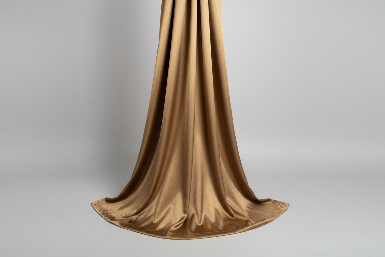 Dark Brown saree sari petticoat Satin