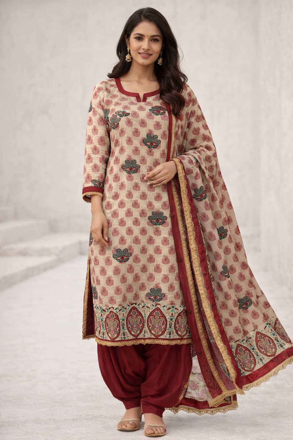 Plus Size 52 Embroidered Salwar Kameez – Indian Wedding Party Wear