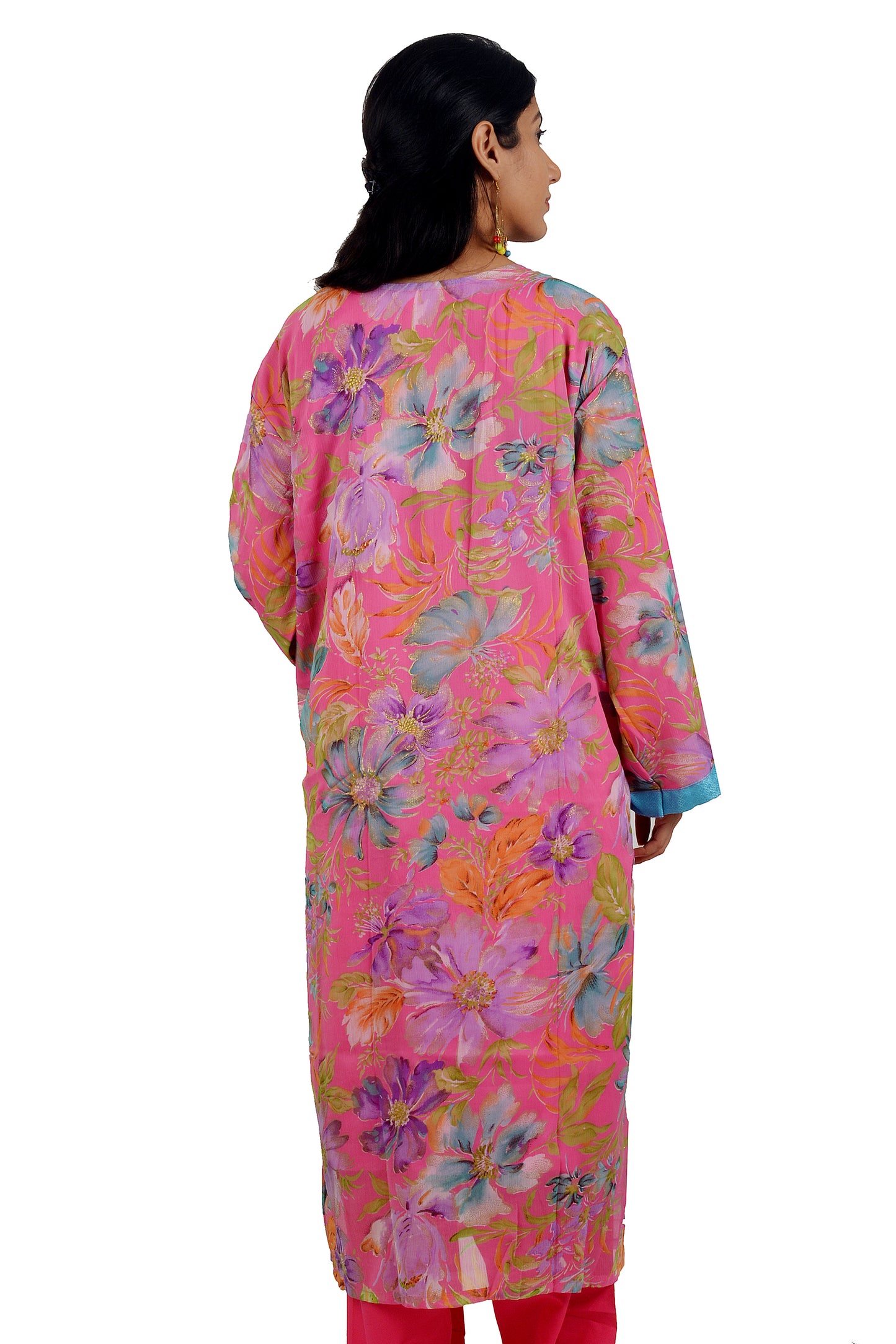 Pink Printed Dress Salwar kameez Dress Plus Chest Size 56