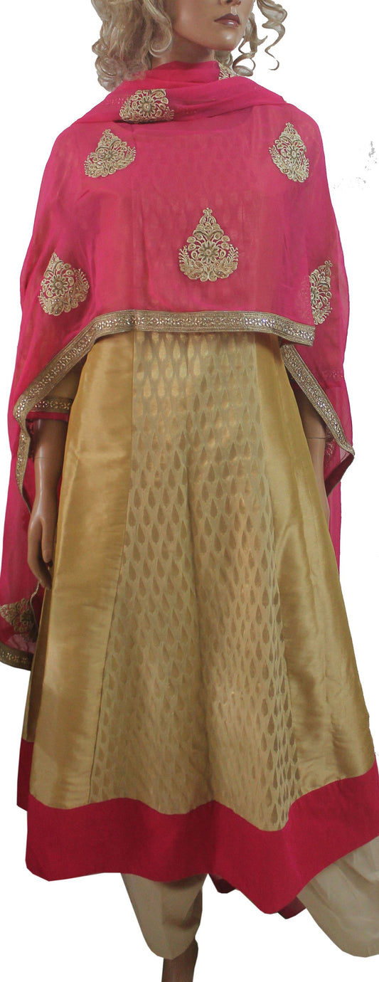Gold  Salwar kameez Dress Anarkali  Chest size 40 Indian wedding party wear