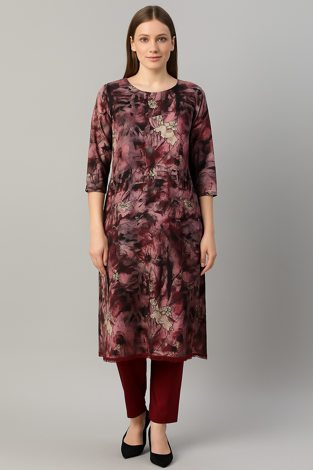 Printed Soft Crepe salwar kameez Dupatta set Big Plus chest Size 60