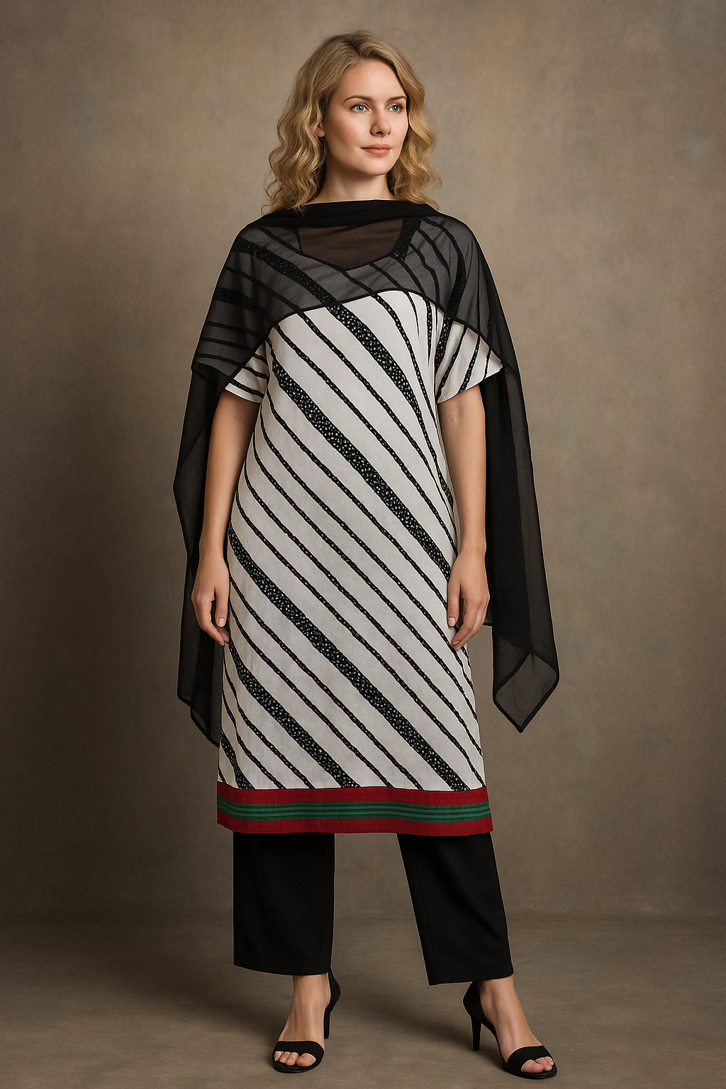 salwar kameez Dupatta set plus chest Size 52