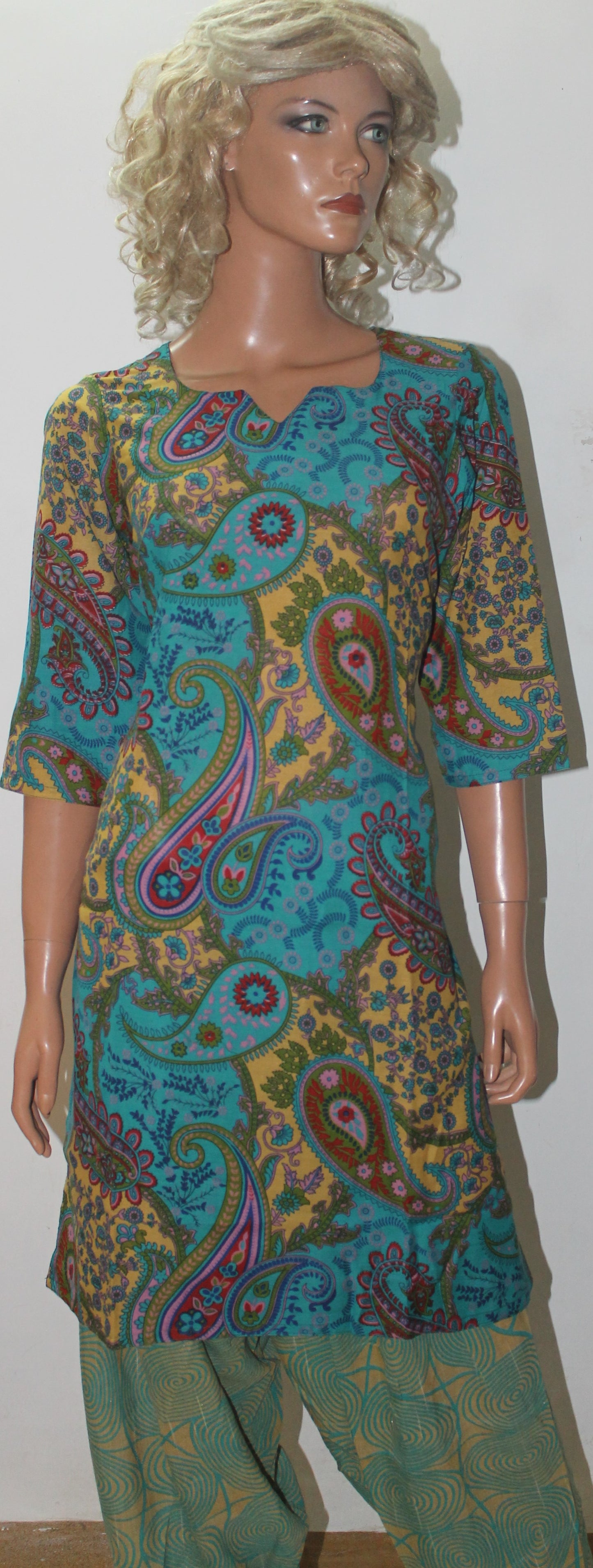 Blue Printed Salwar kameez Dress Chest size 40