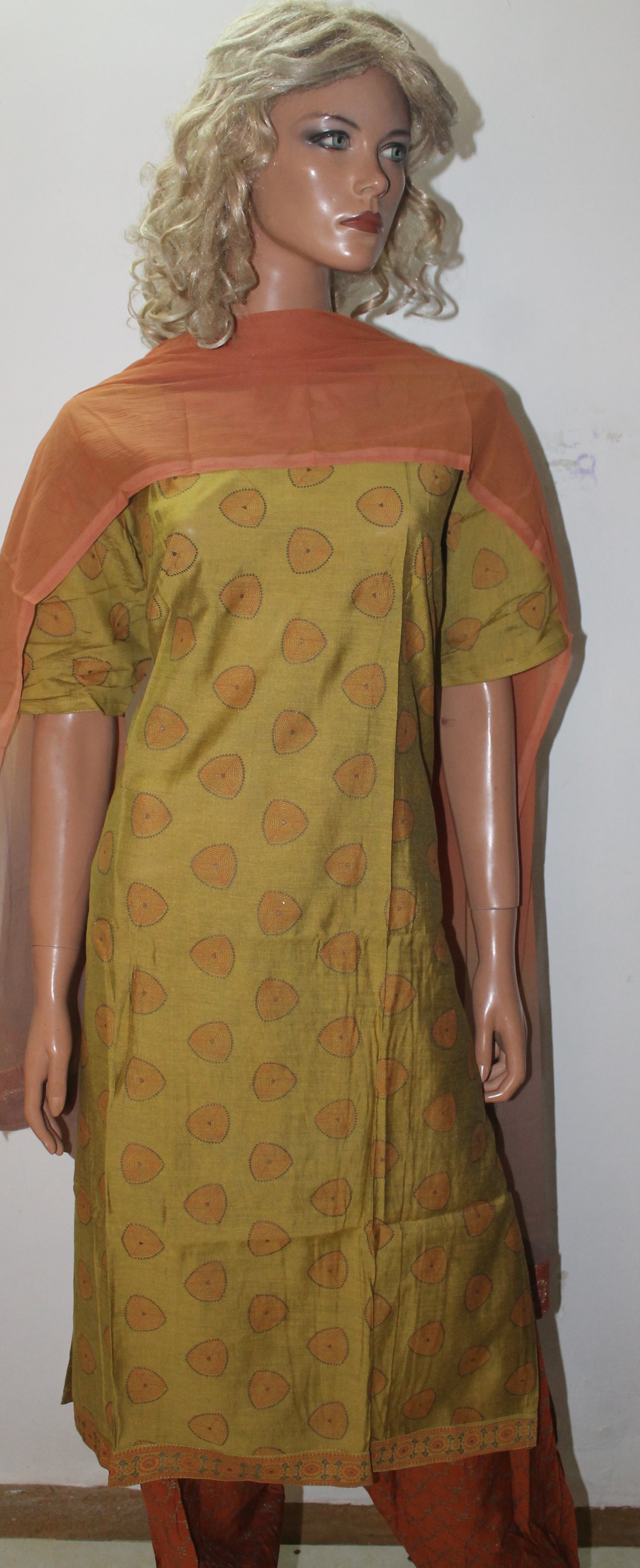 Green Cotton Salwar kameez Dress Chest size 48