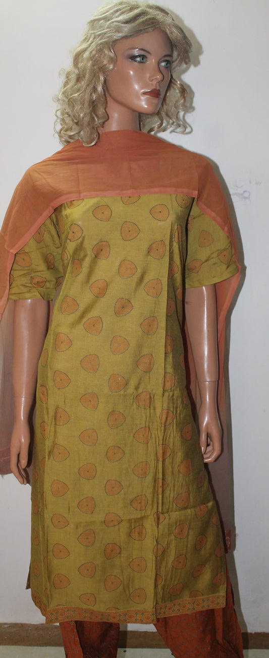 Green Cotton  Salwar kameez Dress Chest size 48