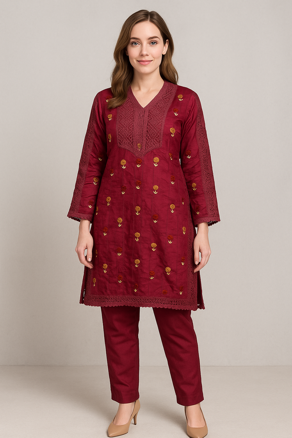 Pink salwar kameez Dupatta set chest Size 42