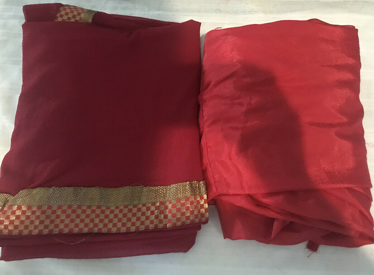 Red Long Anarkali Dress Salwar kameez Dress Chest Size 36 Xsmall