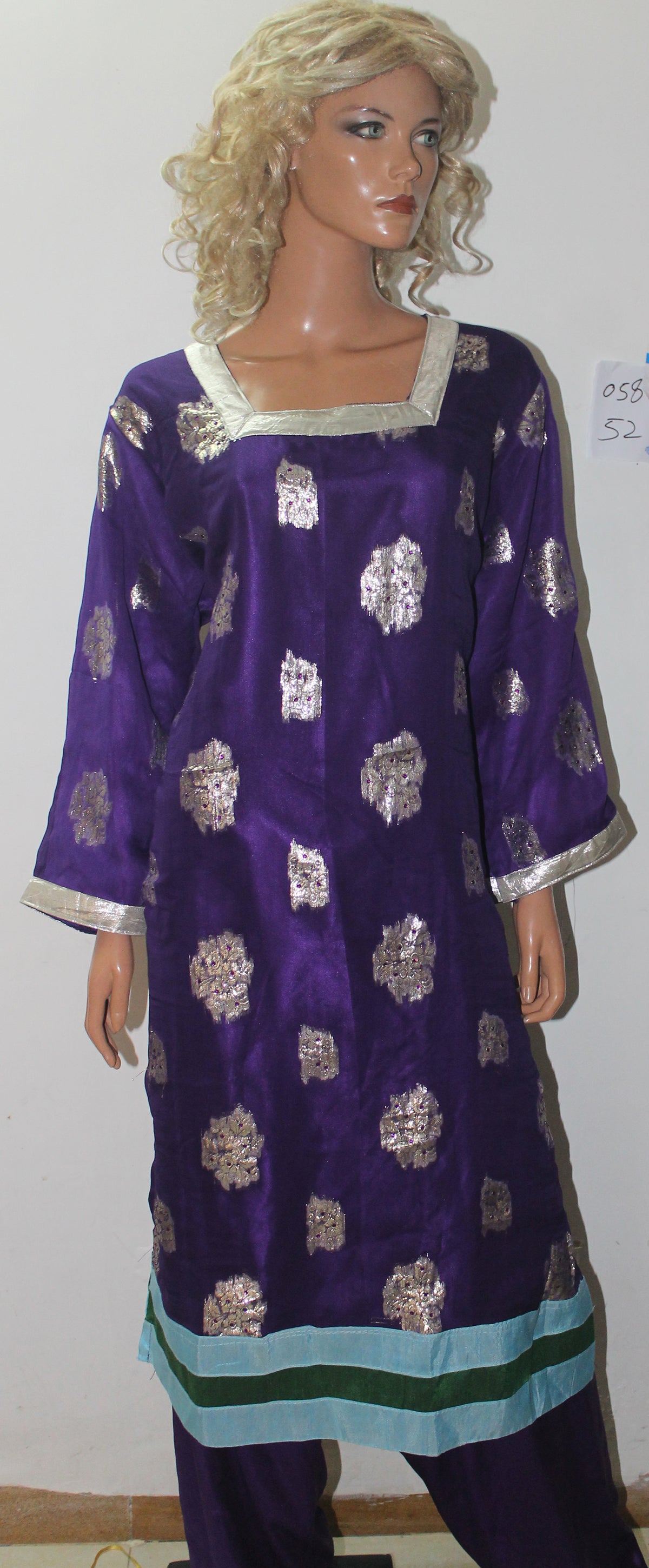 Purple Shinny Salwar kameez Chest Size 52