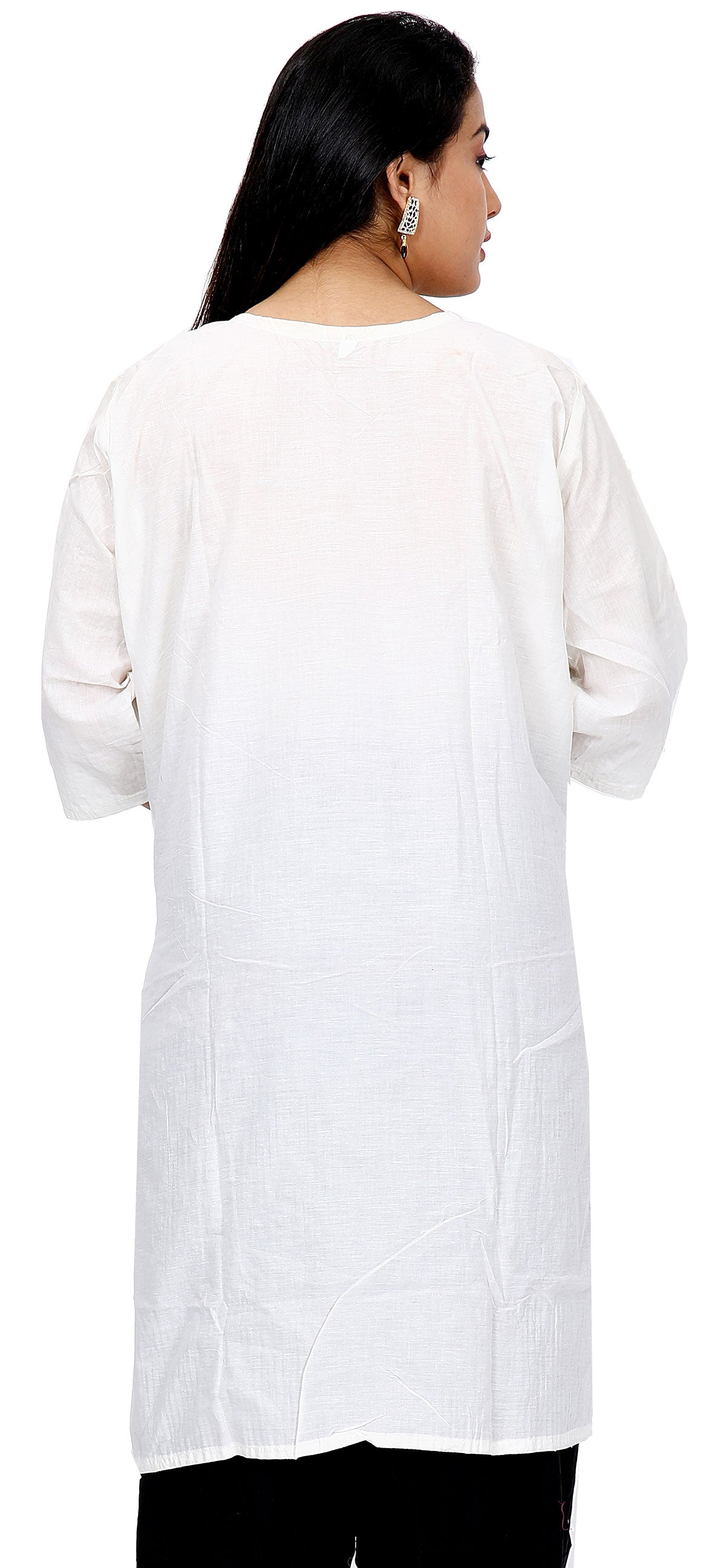 White Cotton Salwar kameez Dress plus sizes 52,54,