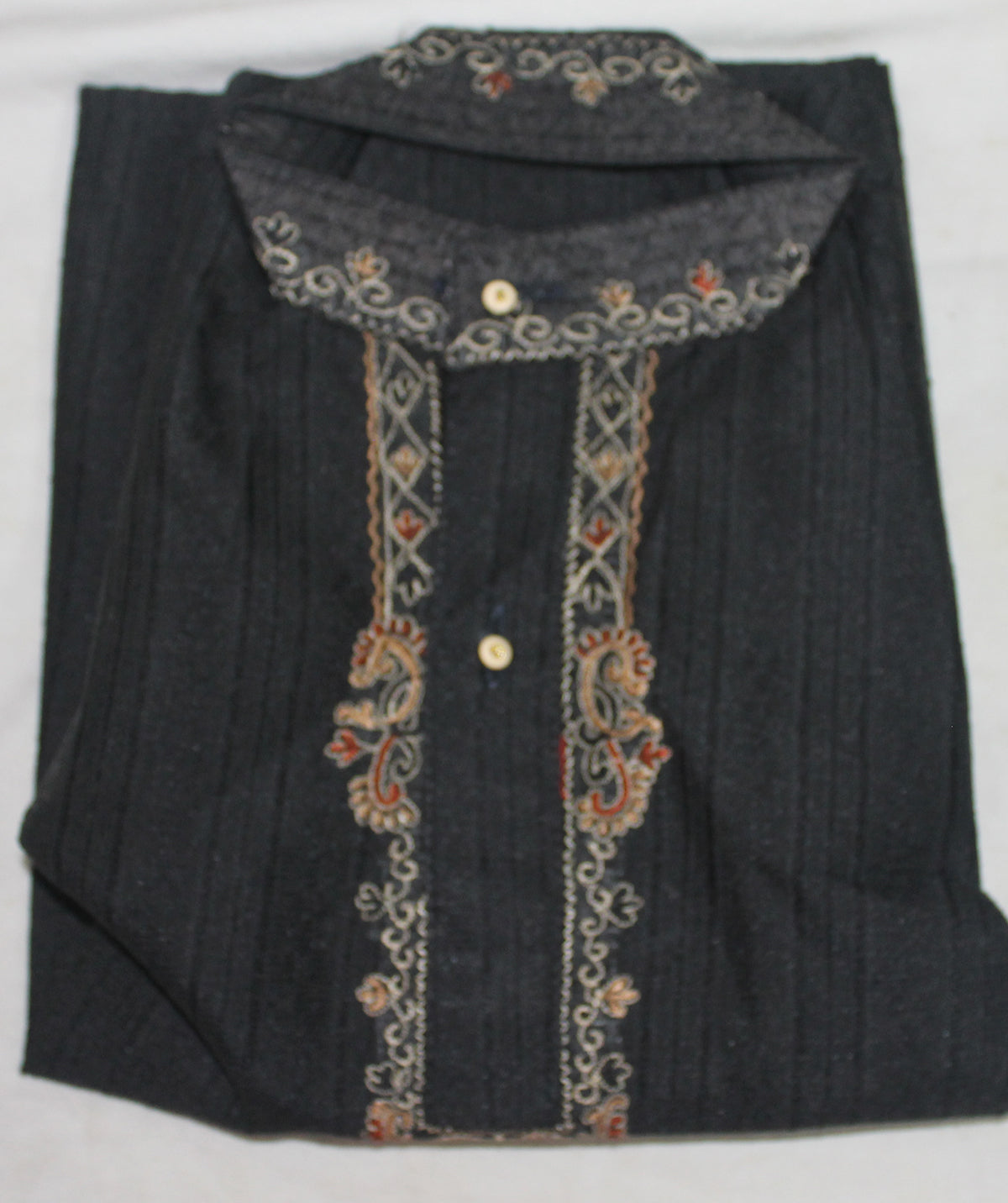 Black Embroidered  boys Kurta sherwani set Age 1