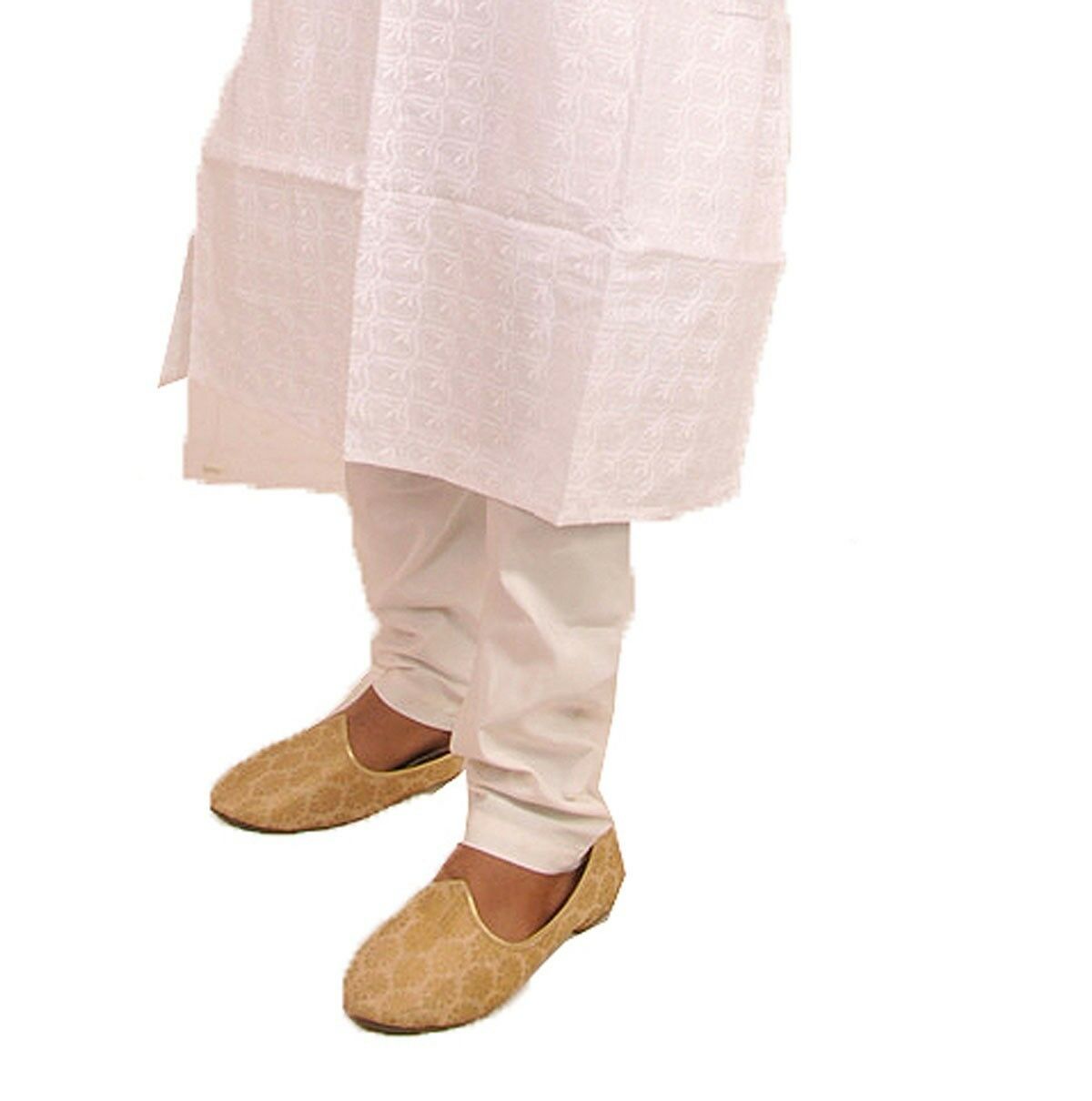 White Cotton Yoga Men Pajama Pants match kurta Sherwani Indian Clothing