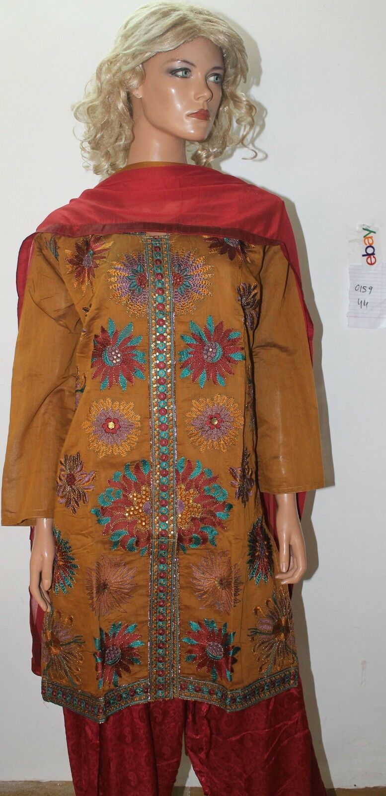 Brown Red Cotton Designer Wear By Manha Patel Dress chest size 44