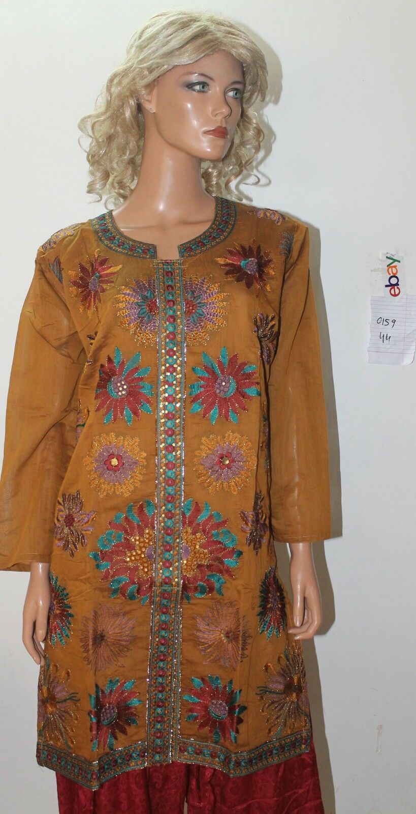 Brown Red Cotton Designer Wear By Manha Patel Dress chest size 44
