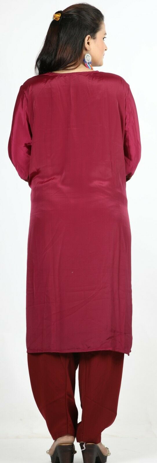 Burgundy Wedding party Salwar Kameez Plus chest 56 Stitched Ready to Wear