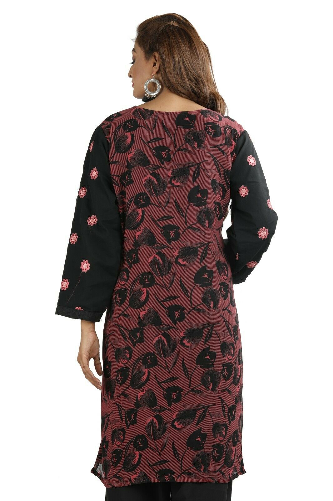 Brown Designer Women India Traditional Dress Salwar kameez chest size 48