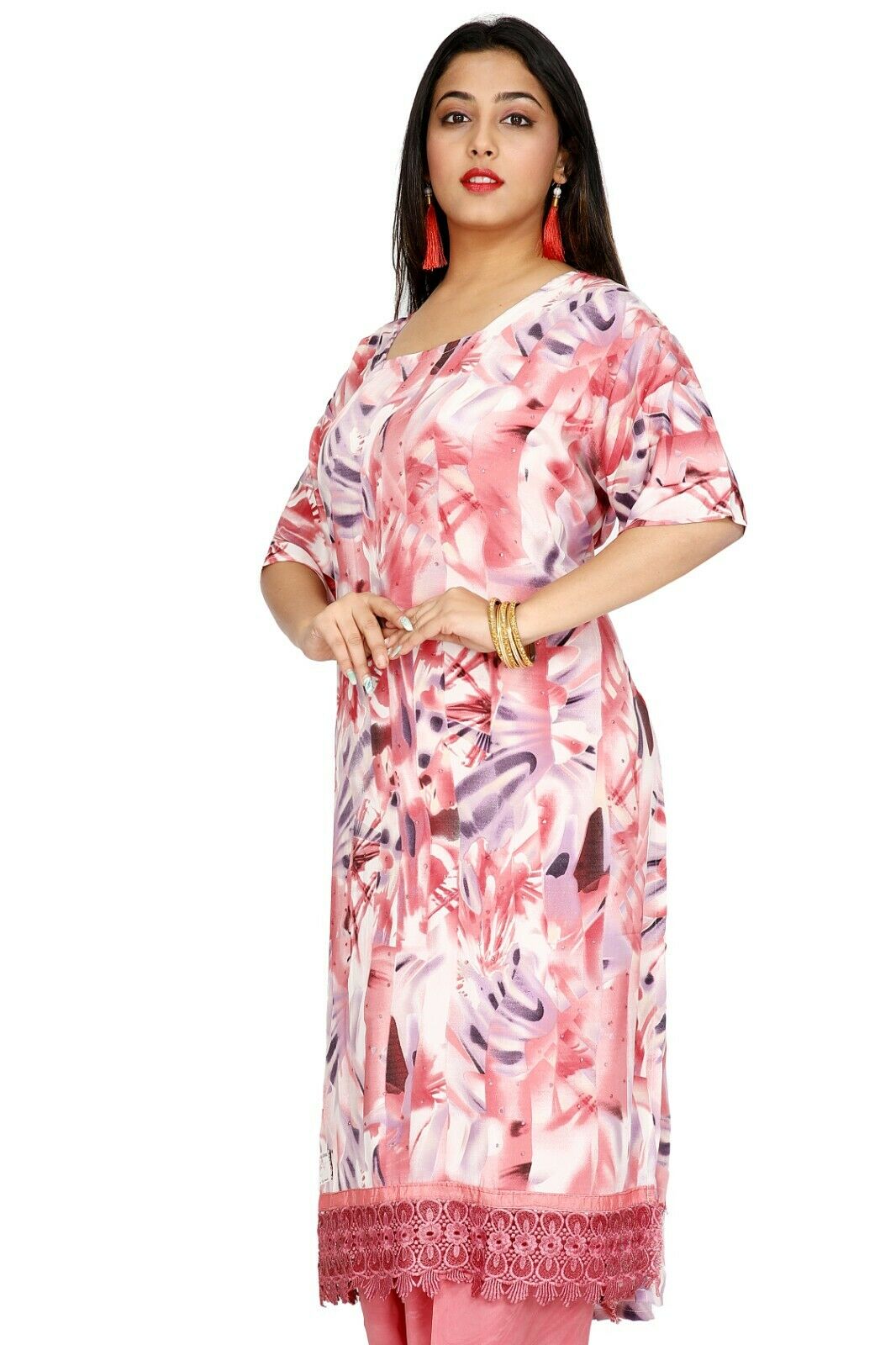 Dusty Pink Wedding Party Wear Designer Salwar Kameez chest Plus Size 56