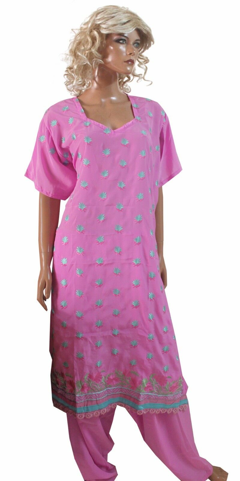 Pink Bollywood Indian Salwar kameez Plus Size 56 New Arrivals