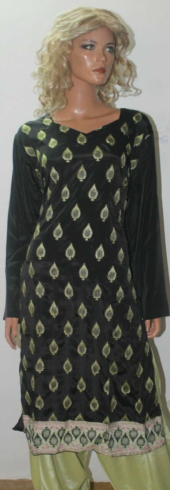 Black Embroidered Crepe High quality Collections Salwar kameez Chest Size 52