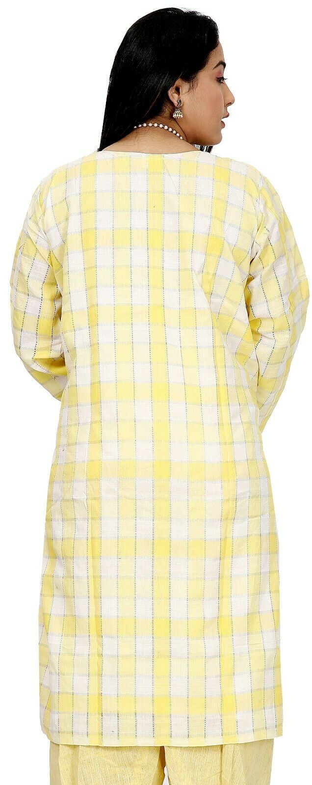 Yellow Cotton Designer Ethnic Full Sleeves Salwar kameez chest size 52
