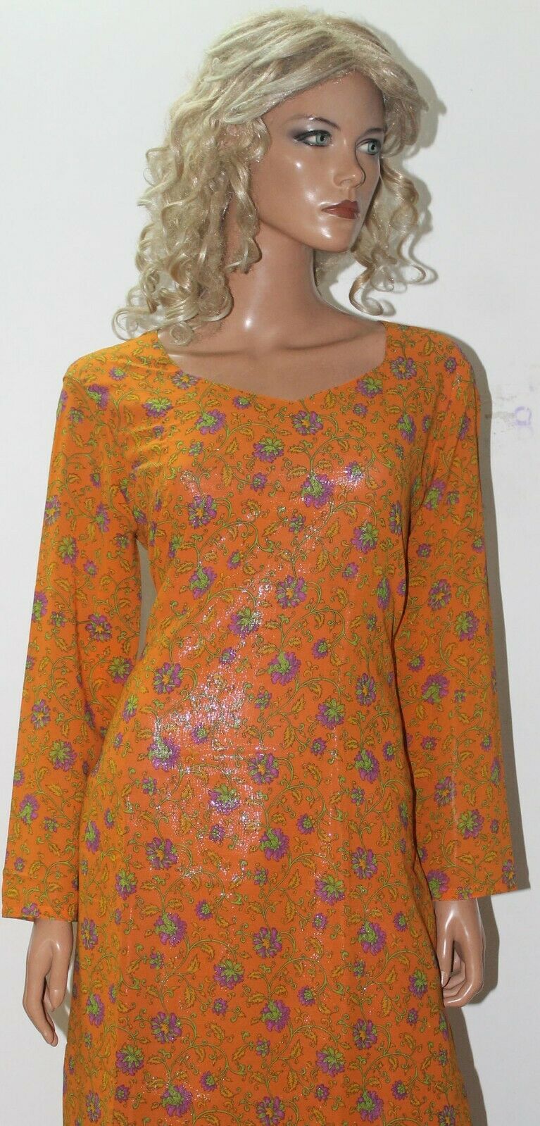 Orange Purple shimmer Salwar Suit Set By Inayah Patel chest size 42