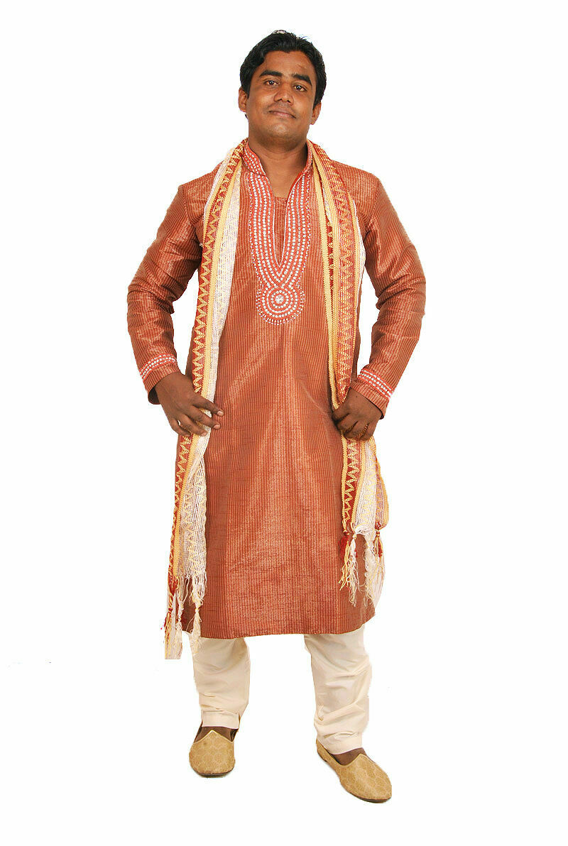 Designer Burgundy Men Kurta Pajama  Indian Wedding Shirt  Wear Sherwani  Shawl