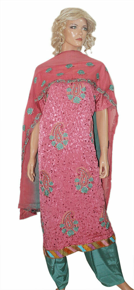 Pink Stitched Exclusive Pakistani dress Crepe Designer salwar Kameez Chest 56