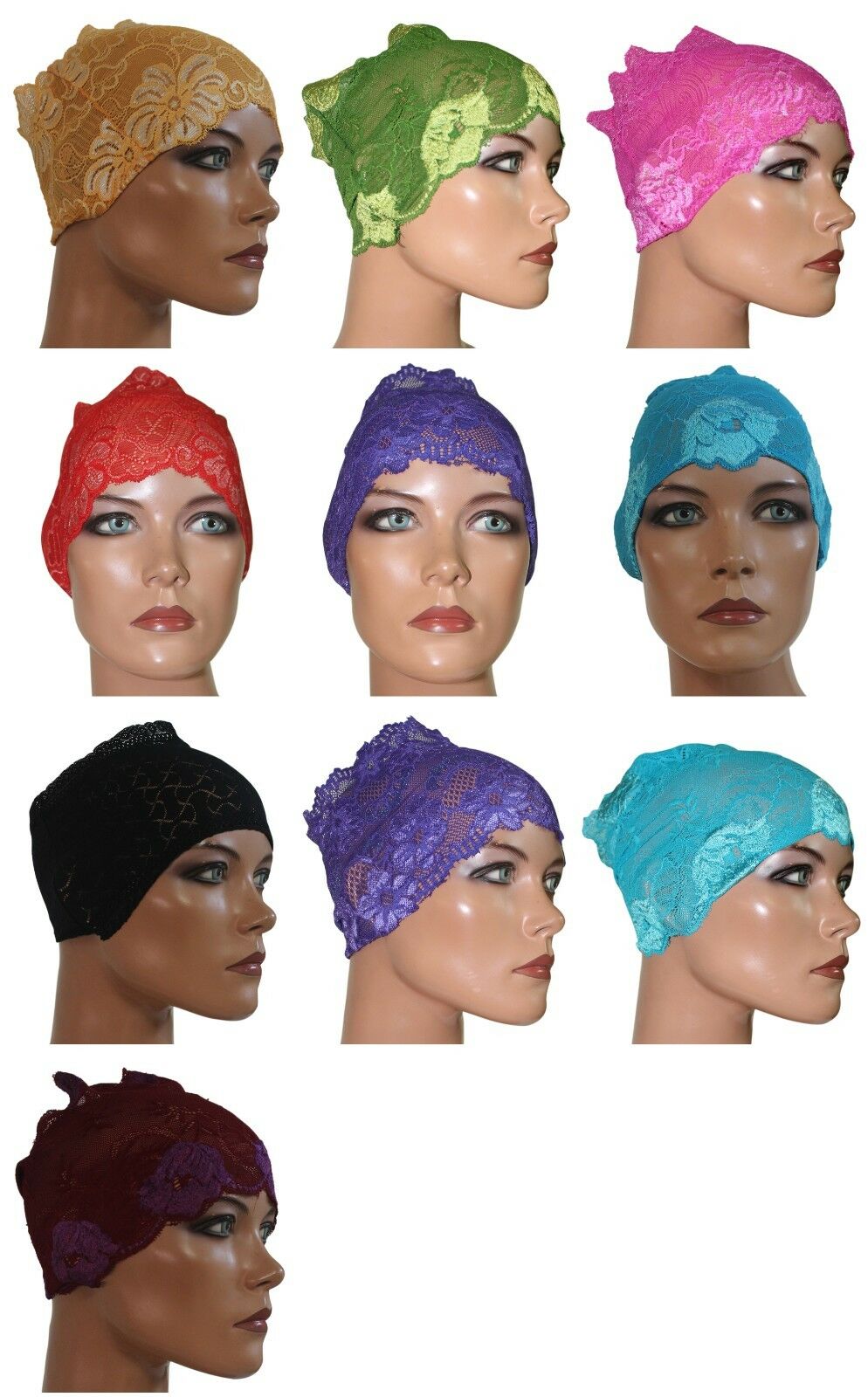 12 Net Band Stylish Feminine Hijab Under scarf Cap Fashion Accessory