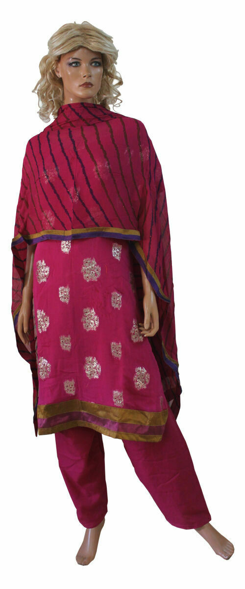Pink Designer Salwar Kameez Plus chest 46,48,50,52 Stitched Ready to Wear New
