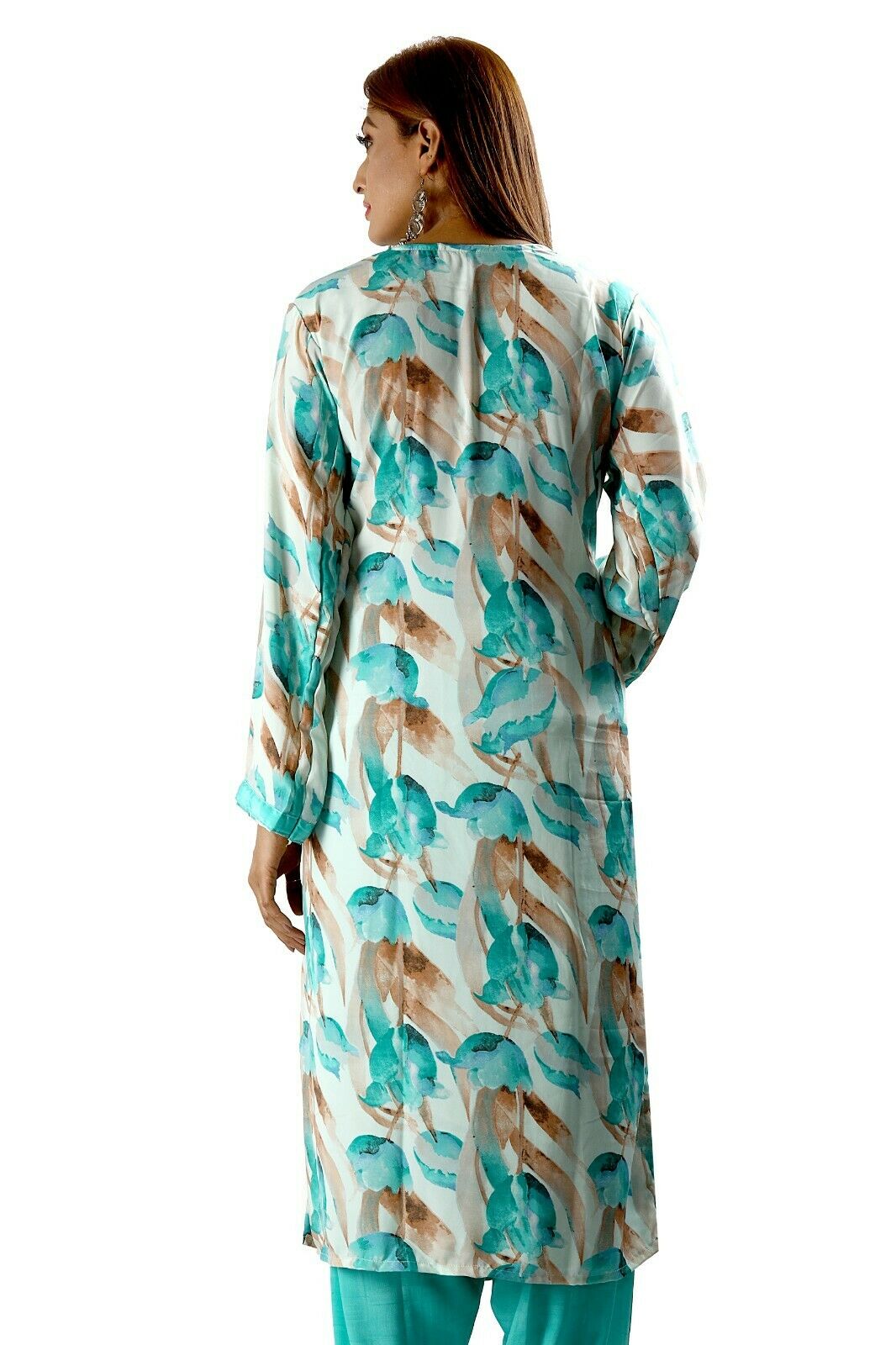 Green Printed Designer Pakistani Traditional Dress Salwar kameez chest size 46